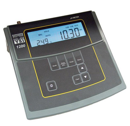 YSI pH1200 Benchtop Meter for pH and mV Tests, without Cable, YSI 601200