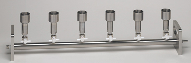 KM6N Hydrolab Stainless Steel 6-Place Manifold with 2-way Valve, Advantec MFS, Inc, 353300