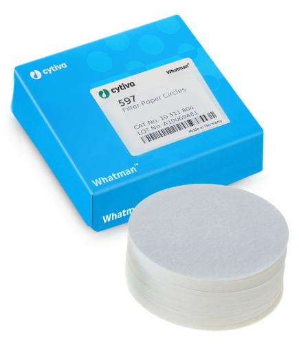 Filter Paper, Qualitative, Grade 597, Medium Fast Filter Paper with Medium to Fine Particle Retention, 12.7 mm