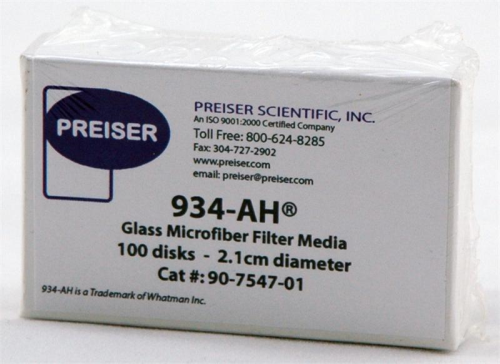 Preiser Filter Discs, Glass Fiber, Grade 934AH, 2.1 cm, 0.43 mm Thick