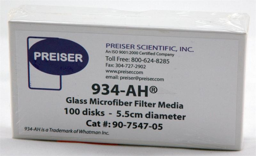 Preiser Filter Discs, Glass Fiber, Grade 934AH, 5.5 cm, 0.30 mm Thick