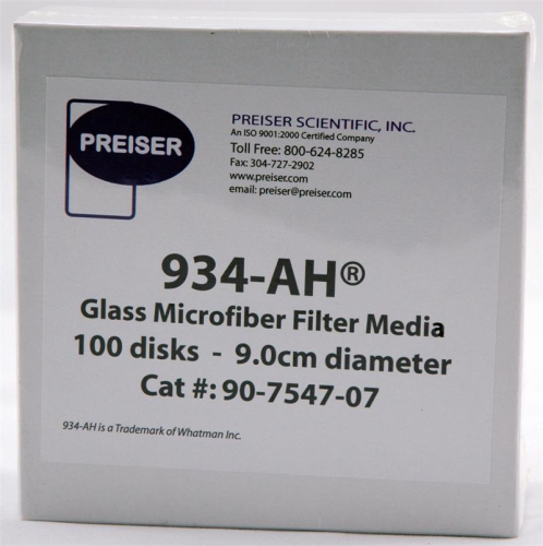 Preiser Filter Discs, Glass Fiber, Grade 934AH, 9.0 cm, 0.30 mm Thick