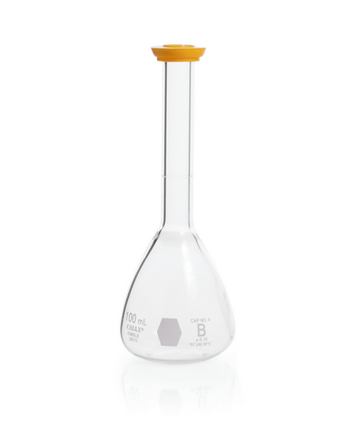 Volumetric Flask, Class B, To Contain, 100 mL, 6/PK or 2 PKs/CS, 28010-100