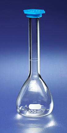 Flask, Pyrex, Volumetric, Class A, Snap Cap, 25 mL, Corning 5580-25