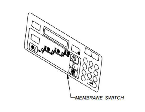 Membrane Switch, for 90-8533 Series Programmable Ashing Furnace, Vulcan, 9354226