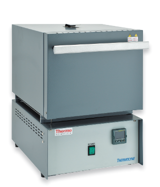 Benchtop Muffle Furnace Model F48010-33, 240 V, 50-60 Hz, 5 in. H x 7 in. W x 10 in. D, with Digital Set Point Control, CE Marked, Range 100-1200 Degrees Celsius