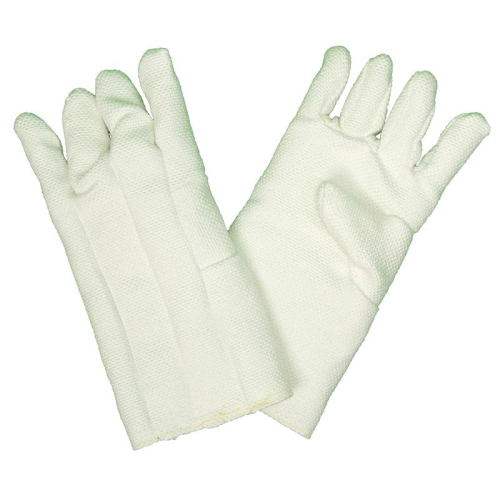 Gloves, Heat Resistant, 14 in. Length, Asbestos-Substitute, Gloves are Made of Zetex Texturized Fiberglass Fabric for Temperatures up to 1000 F, 1 Pair