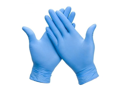 Gloves, Nitrile, Blue, Size Medium, 100/PK