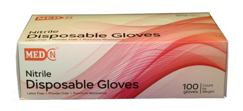Gloves, MedN Nitrile Disposable, White, Small, 100/PK, 85920