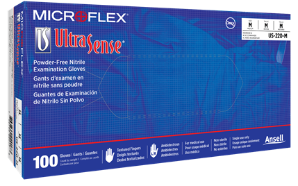Gloves, Nitrile, Microflex US-220, 100/PK