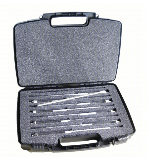 Hydrometer Set, Set of 8 Specific Gravity 0.700/2.000 x 0.002, 330 mm, Glass, Includes Case, Thermco, GW3244SET