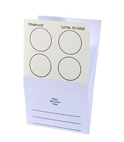 Blood Spot Cards, Non-Indicating FTA Classic Cards, 4) 125 Microliter Sample Areas per Card