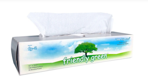 Friendly Green - The Big One - 15 x 16.6 in. Delicate Task Wipers, 140/PK, FG-2