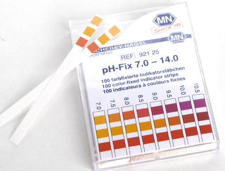 pH Paper Test Strips, pH Range 7.0-14.0