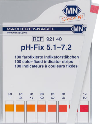 pH Paper, pH Range 5.1-7.2 (Package of 100)