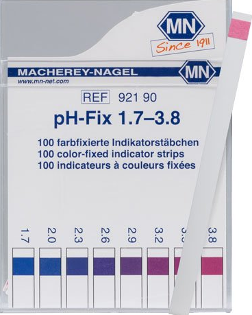 pH Paper, pH Range 1.7-3.8 (Package of 100)