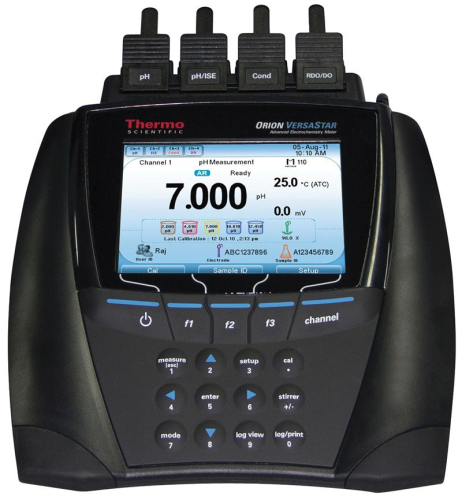 pH/ISE Meter, Versa Star 40B Kit with 2 pH/ISE Modules, ROSS Ultra pH Electrode, ATC Probe,Stirrer Probe, 2 Stands and Solutions, Thermo Scientific, VSTAR40B2