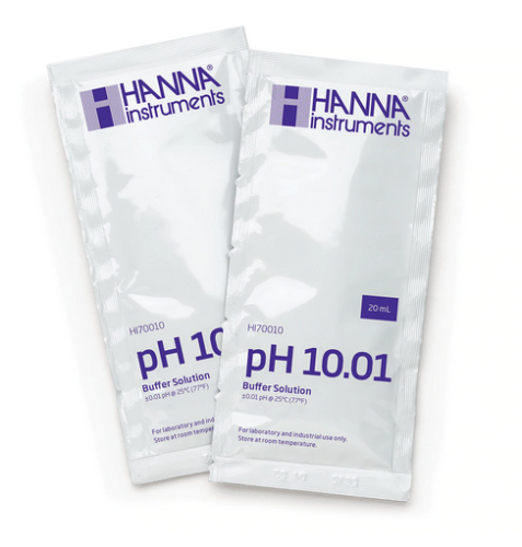 pH 10.01 Buffer Sachets, 25 x 20 mL Sachets, Hanna Instruments, HI70010P