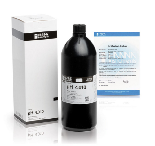 pH 4.010 Buffer Solution, Millesimal Research Grade, 500 mL, (Non-Regulated), Hanna Instruments, HI6004