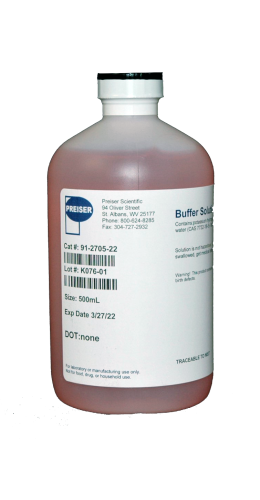 Preiser pH 4 Buffer Solution, Red 500 mL Bottle (Non-Regulated)
