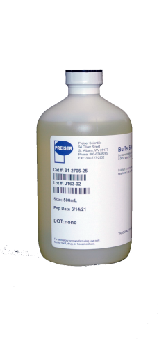 Preiser pH 7 Buffer Solution, Yellow, 500 mL Bottle (Non-Regulated)