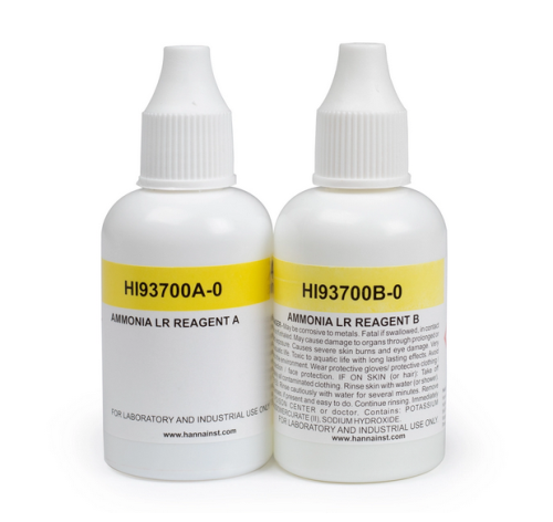 Ammonia Low Range Reagents, 100 Tests, Hanna Instruments, HI93700-01