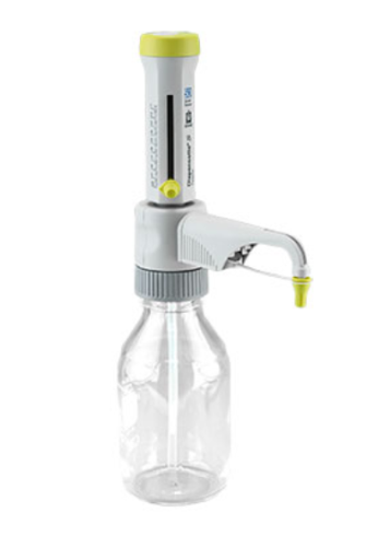 Adjustable Dispensette S Organic Bottletop Dispenser, Analog,without Recirculation Valve, 1-10 mL, Brandtech Scientific, Inc, 4630140