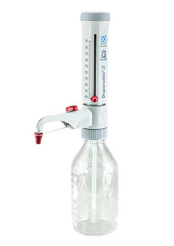 Dispensette S, Analog Adjustable-Volume Valve, 10-100 mL, Recirculation Valve, Brandtech, 4600171