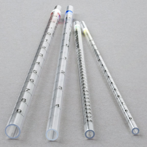 10mL, Serological Pipette, PS, Open End, 310mm, STERILE, Red, Individually Wrapped, 200/Pk