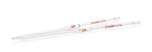 Volumetric Pipet, 1/2 mL, Borosilicate Glass, Class A, Reusable, DWK, 37004-510