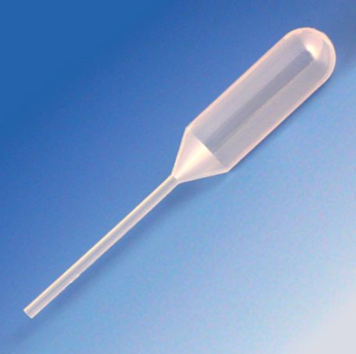 Transfer Pipet, 4.0 mL, Narrow Stem, Short, 85 mm, 500/Dispenser PK, Globe Scientifc, 136020-500