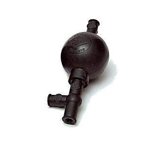 Pipette Filler, Black, Natural Rubber, Diameter 2-1/8 inches.