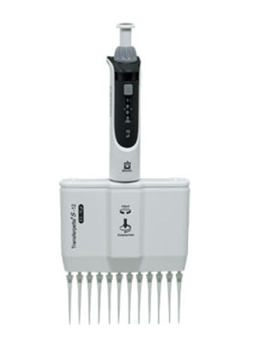 Transferpette S, 12-channel, 0.5 to 10 Microliter, M12 to 10, Brandtech, 705920