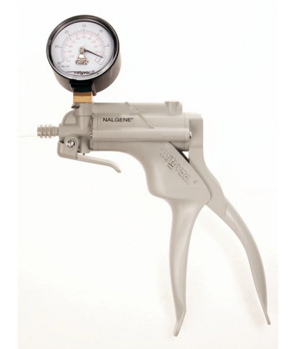 Hand-Operated Vacuum Pump, Repairable, 15 cc/stroke and Maximum Vacuum of 25 in. Hg., Polyvinyl Chloride Body, 6132-0010