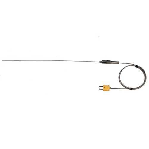 Type K High Temperature 25 in.L, 0.063 in. Diameter Thermocouple Probe with Miniconnector; Exposed Junction
