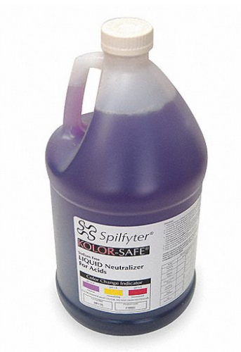 Spilfyter Kolor-Safe Liquid Acid Neutralizer, 1 gal