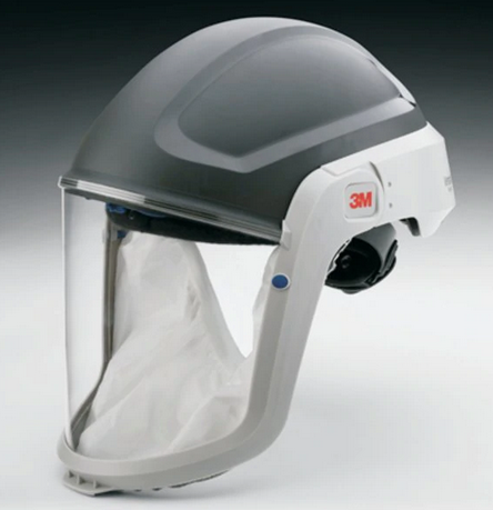 3M Versaflo M-300 Series Versaflo Respiratory Hardhat Assembly, with Standard Visor and Faceseal