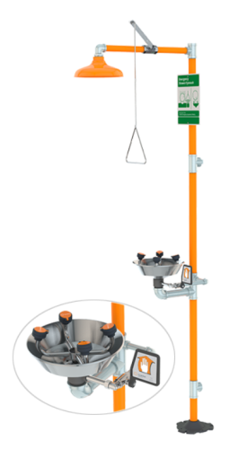 Safety Station with WideArea Eye/Face Wash, Stainless Steel Bowl, Guardian Equipment, G1909