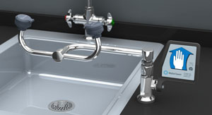 EyeWash, Deck-mounted with 90 degree Swivel for Convenient Storage, Prime Industries Inc, EW806