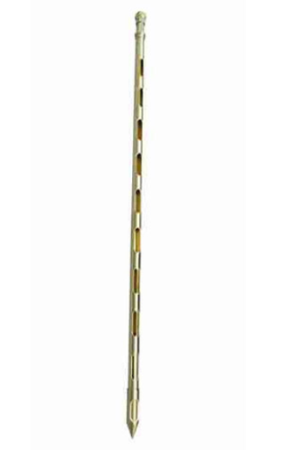 Barge/Truck Probe, 10 ft. Brass, Open Handle, 20 Openings, Seedburo, 230-OH