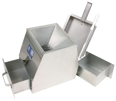 Sample Splitter, 24 x 3/8 in. Chutes, Stainless Steel Pans, 0.25 in. Material Size, H3975