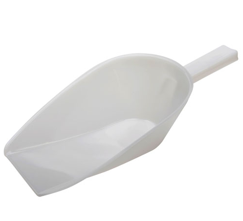 Scoop, Polyethylene, Heavy Duty, Flat Bottom, 750 mL, 6 1/4 in. x 9 1/2 in., 500 mL