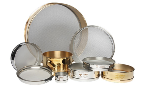 Gilson Sieve 8" Brass with Stainless Wire, Full-Height 5 mm