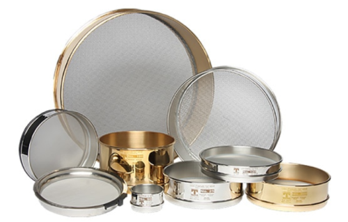 Sieve, 200 mm Diameter No. 325, Full Height Brass Frame/Stainless Mesh, 9556
