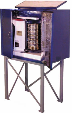 W. S. Tyler (registered) Ro-Tap (registered) Sound Enclosure Stand for RX-29 & RX-30 (shown with Sound Enclosure)