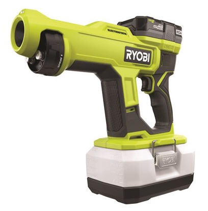 Ryobi One+ Cordless Electrostatic Sprayer with 1 L Tank and 2 Rechargeable Batteries