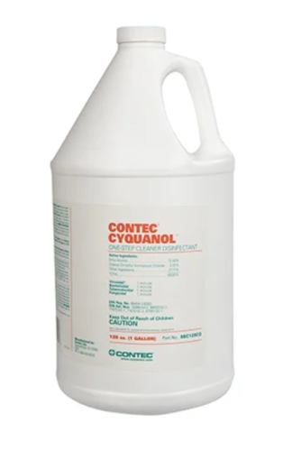CyQuanol Disinfectant Solution, Non-Sterile, Quaternary Ammonia/Ethanol Blend, 4 x 1 Gal/CS, Contec, FBC128CQ