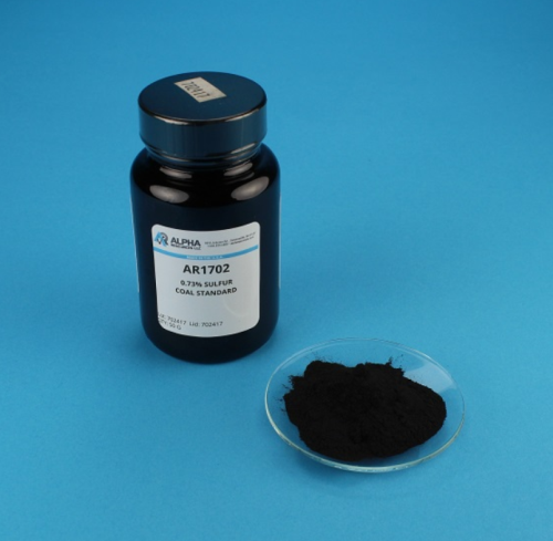 Coal Standard, 0.65 - 0.75% Sulfur, Certificate of Analysis Provided with Each Sample (Values Are in a Range Similar to this Result and Will Vary Based on Current Lot Available)