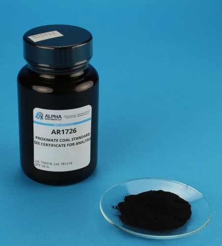Coal Standard, Proximate Values. Certificate of Analysis Provided with Each Sample (Values Are in a Range Similar to this Result and Will Vary Based on Current Lot Available), AR1726