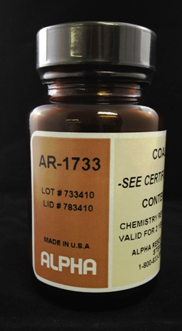 Coal Standard, Proximate Values, Certificate of Analysis Provided with Each, AR1733